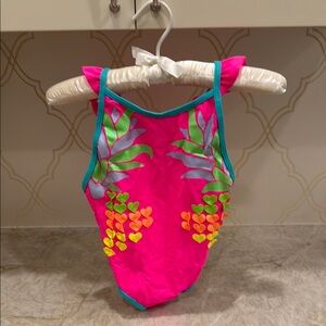 Kids Pink Floral Swimsuit